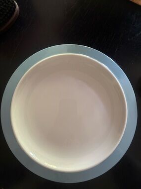 Alessi Tendentse Bavero dinner plate set by Achille Castiglioni BLUE rim RARE